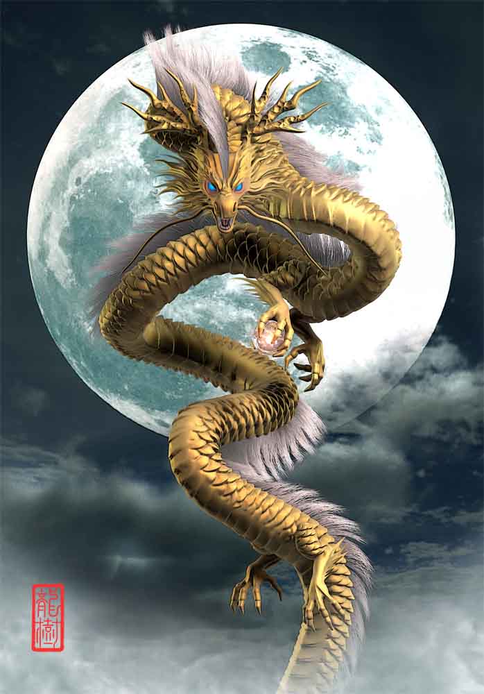 龍の絵　金龍