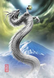 龍の絵　富士昇龍・白龍